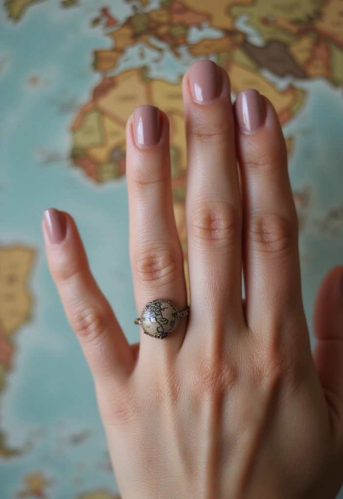 30 Finger Tattoo Ideas for Females That Look Stylish - 26. Tiny Globe