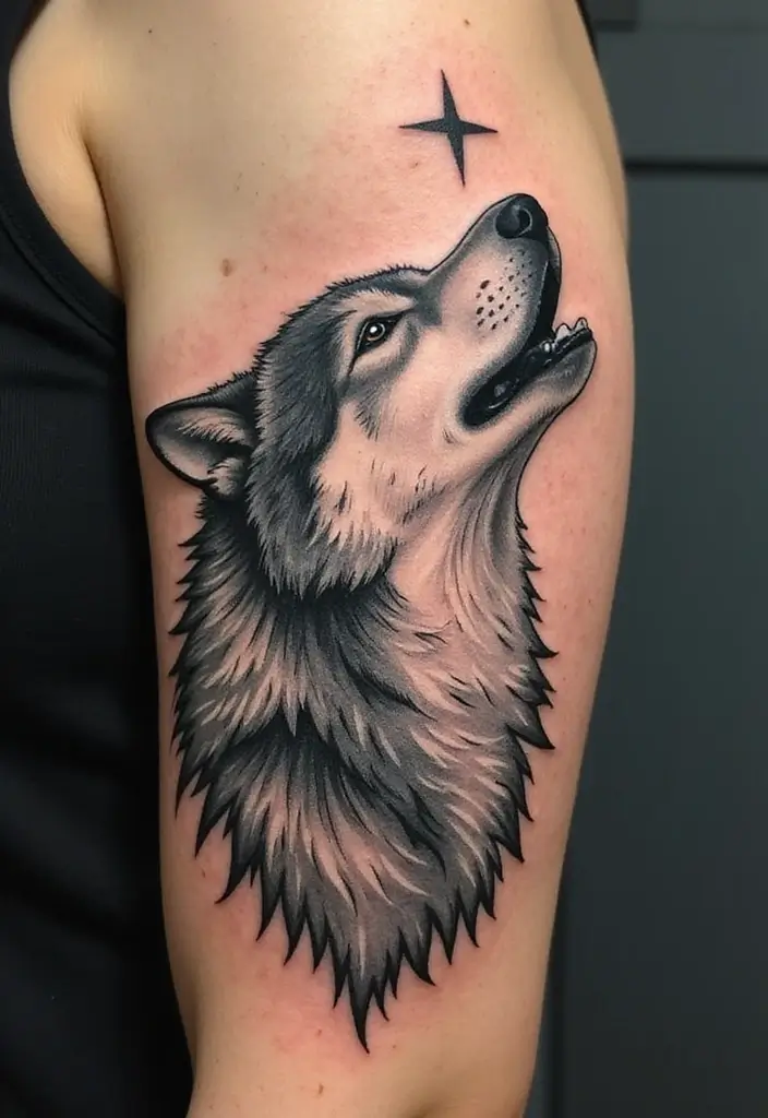 30 Howling Wolf Tattoo Meaning and Inspiring Designs - 26. The Protector of the Family