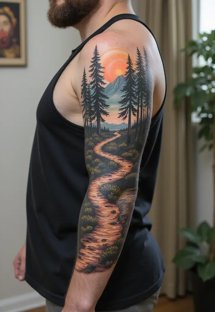 30 Japanese Sleeve Tattoo Designs for Bold Ink Lovers - 26. Nature’s Path
