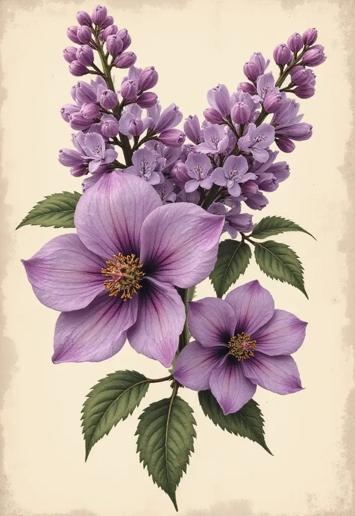 30 Lilac Flower Tattoo Designs with Gentle Symbolism - 26. Vintage Lilac