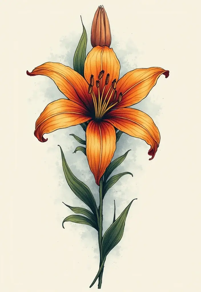 30 Lily Tattoo Symbolism Ideas for Elegant Ink - 26. Reflection of Self