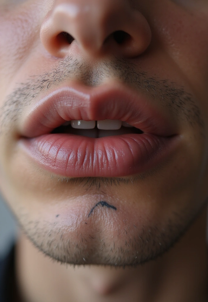 30 Most Popular Body Parts for Men to Tattoo - 26. Inside Lip Tattoos