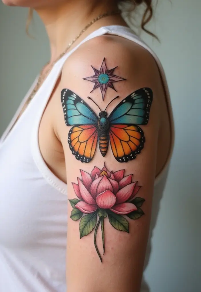 30 Moth Tattoo Designs with Symbolism and Beauty - 26. Moth and Healing Symbols