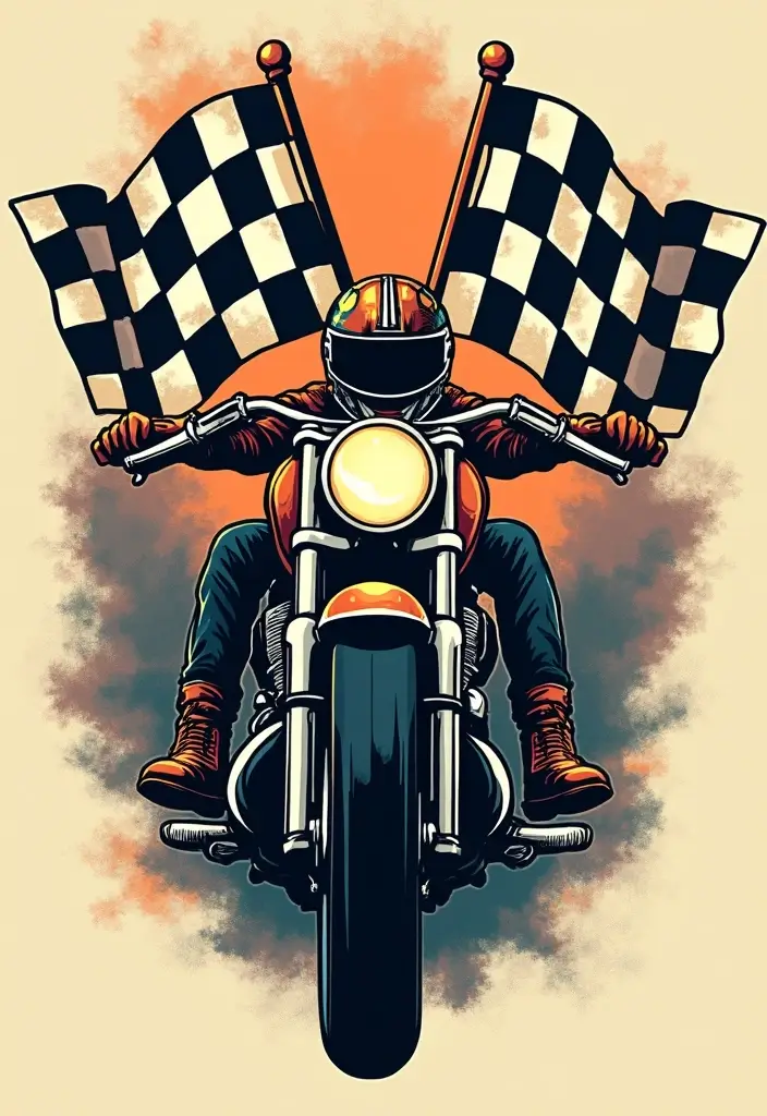 30 Motorcycle Tattoo Ideas for Riders and Enthusiasts - 26. Vintage Racing Designs