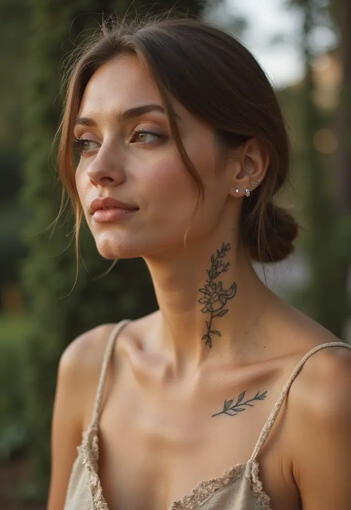 30 Neck Tattoo Fonts That Stand Out - 26. Soft Serif
