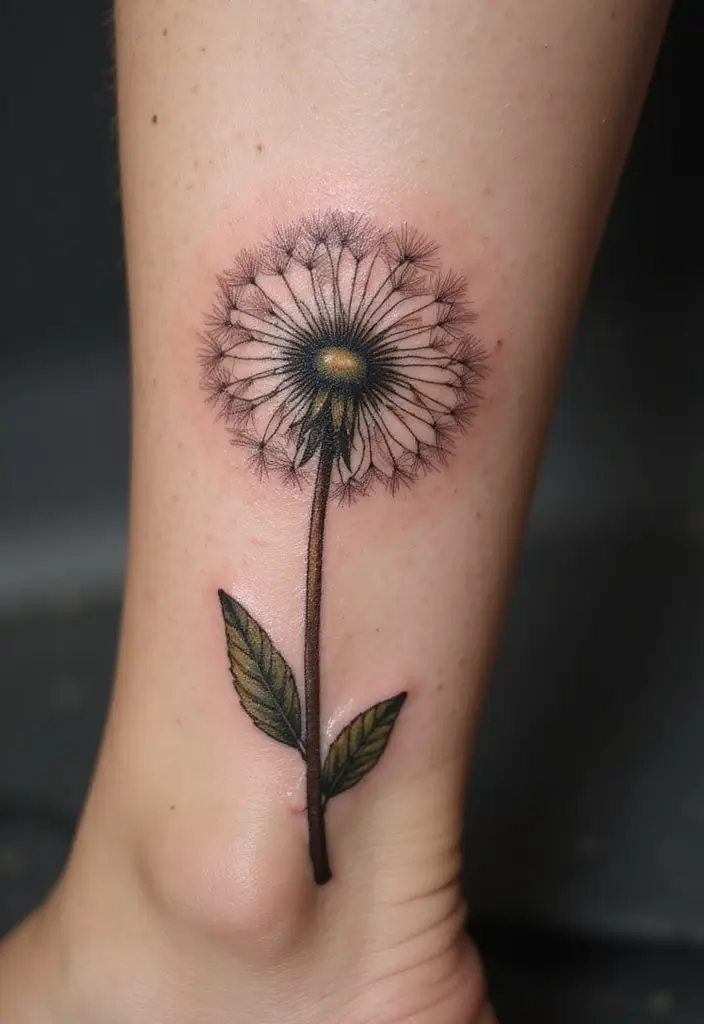 30 Symbolism of a Dandelion Tattoo with Stunning Designs - 26. Beauty in Imperfection