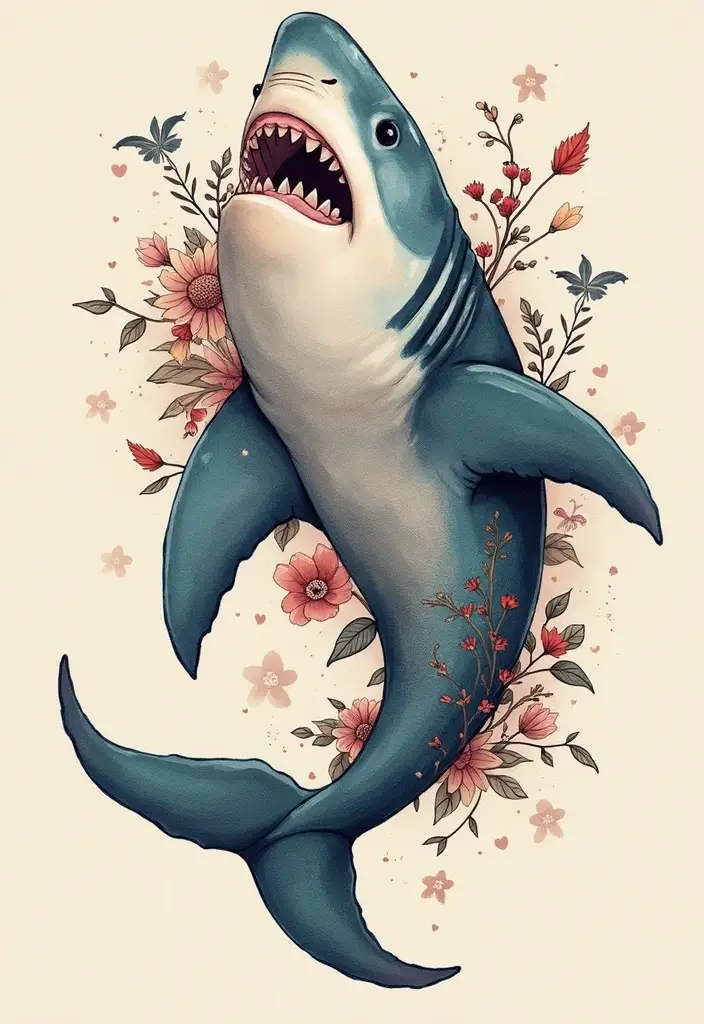30 Tattoo Shark Meaning and Design Inspirations - 26. Emotional Connection to Sharks