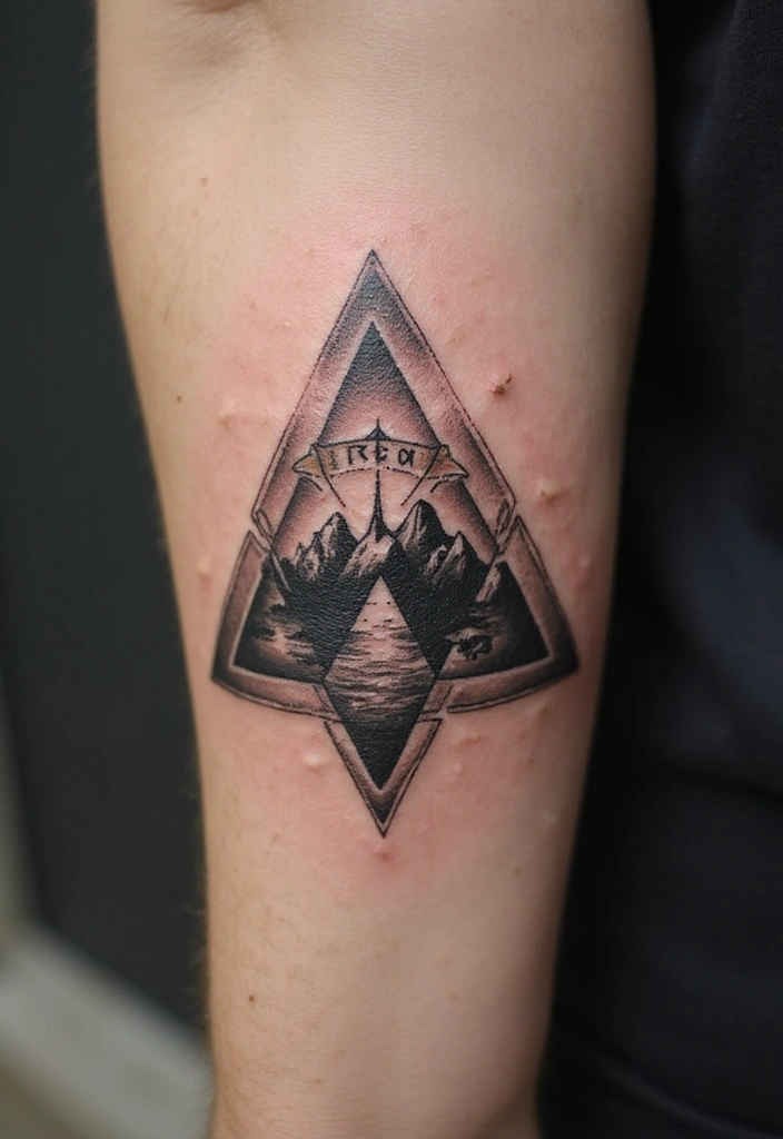 30 Triangle Tattoos for Guys That Carry Symbolic Meaning - 26. The Strength Triangle