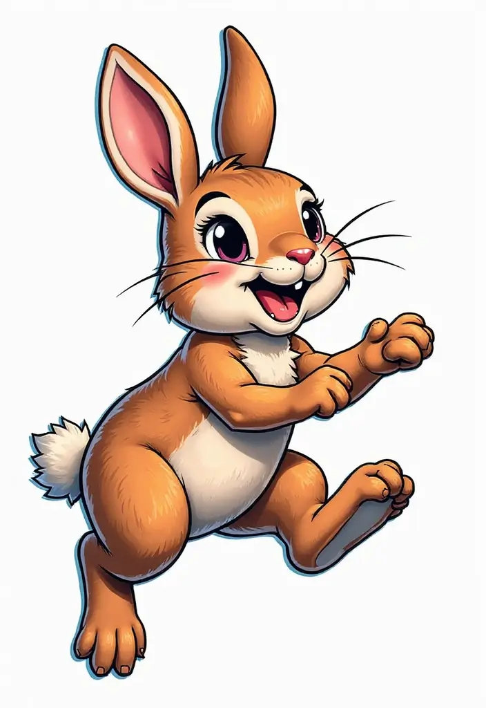 30 American Traditional Rabbit Tattoo Inspirations - 28. The Dynamic Rabbit