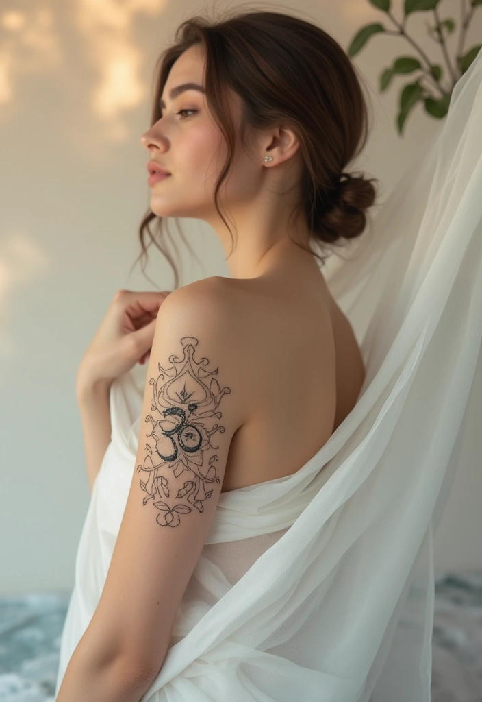 30 Arm Tattoos for Women with Stylish and Bold Looks - 27. Spiritual Symbols