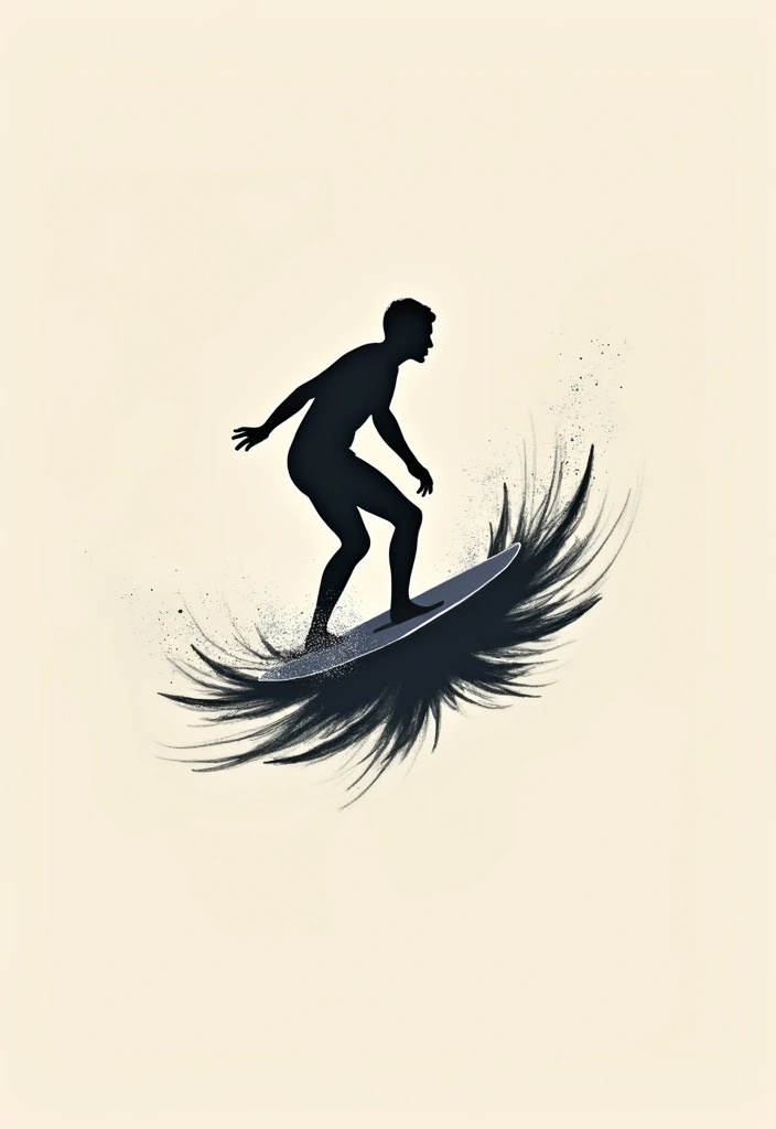 30 Beach Tattoos for Guys with Laid-Back and Cool Vibes - 27. Surfing Silhouette
