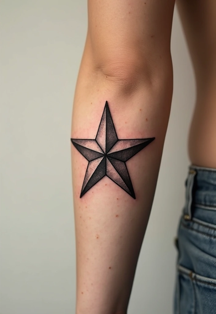 30 Celestial Star Tattoo Inspirations Full of Magic - 27. Vintage Star Tattoos
