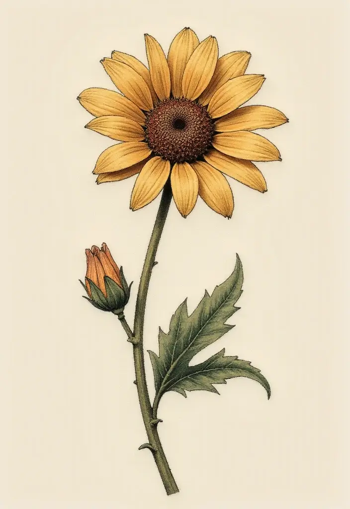30 Daisy April Birth Flower Tattoo Designs You’ll Love - 27. Daisy with a Vintage Feel