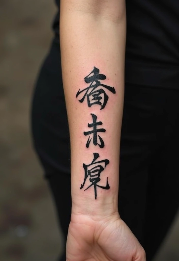30 Irezumi Tattoo Designs Showcasing Traditional Japanese Art - 27. Calligraphy: Art of Expression