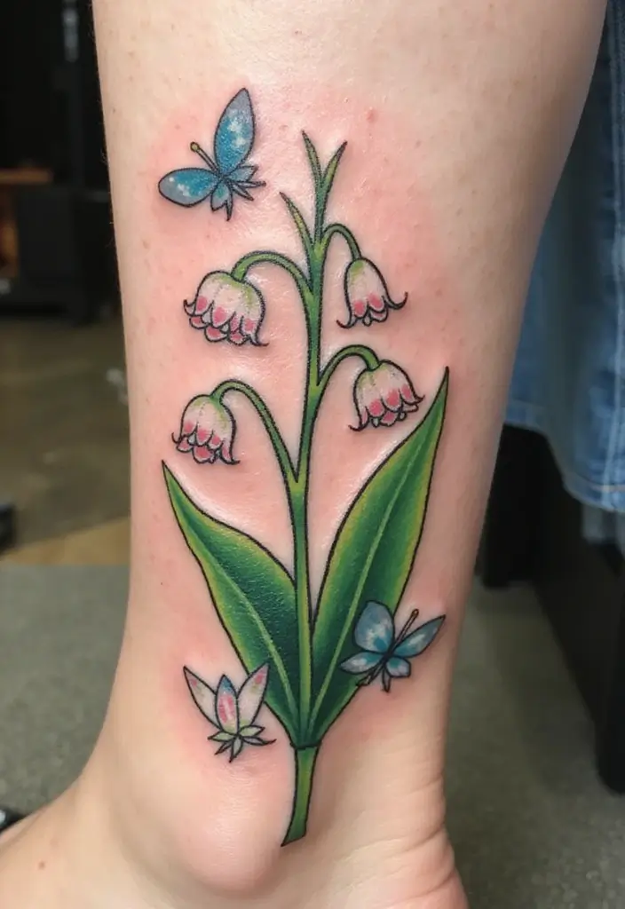 30 Lily of the Valley Tattoo Meaning and Design Ideas - 27. The Whimsical Approach