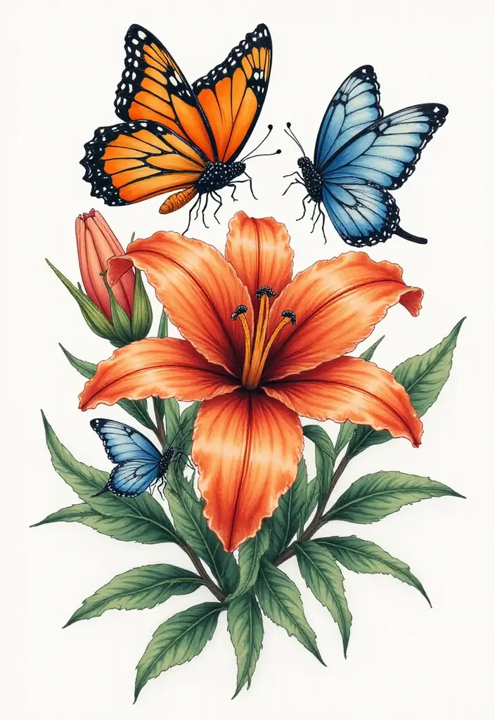 30 Lily Tattoo Symbolism Ideas for Elegant Ink - 27. Embodiment of Joy