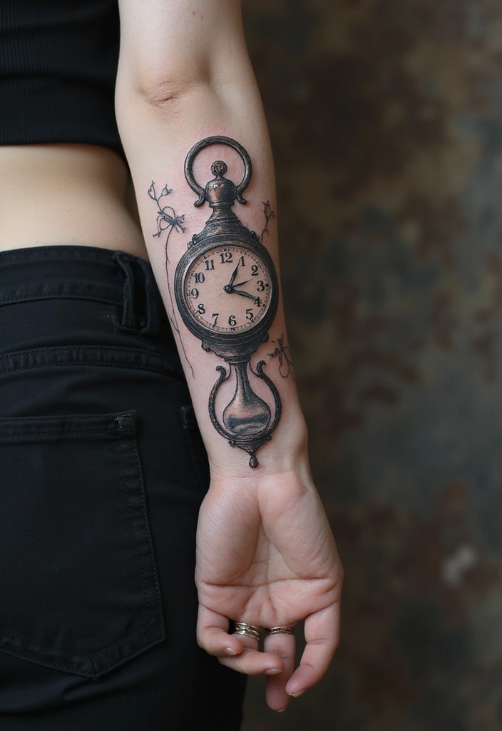 30 Valknut Tattoo Designs with Deep Norse Symbolism - 27. Valknut with Time Symbolism