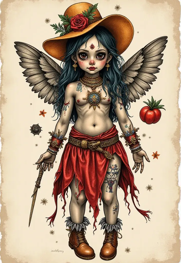 30 Voodoo Doll Tattoos with Dark and Mysterious Designs - 27. Voodoo Dolls in Folklore