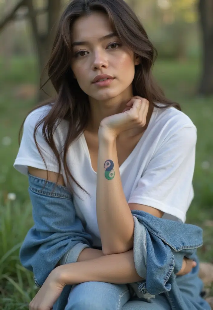 30 Yin Yang Wrist Tattoo Ideas for Balance and Harmony 27 30 Yin Yang Wrist Tattoo Ideas for Balance and Harmony - 27. Yin Yang with Eye