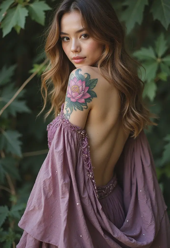 30 Zodiac Aries Tattoo Ideas Full of Fire and Energy - 27. Aries Lotus