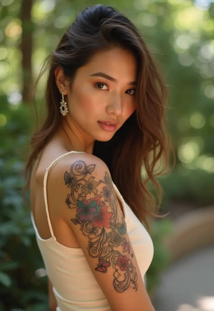 30 Black Hair Tattoos That Make a Bold Statement - 28. Hair and Whimsy Fusion