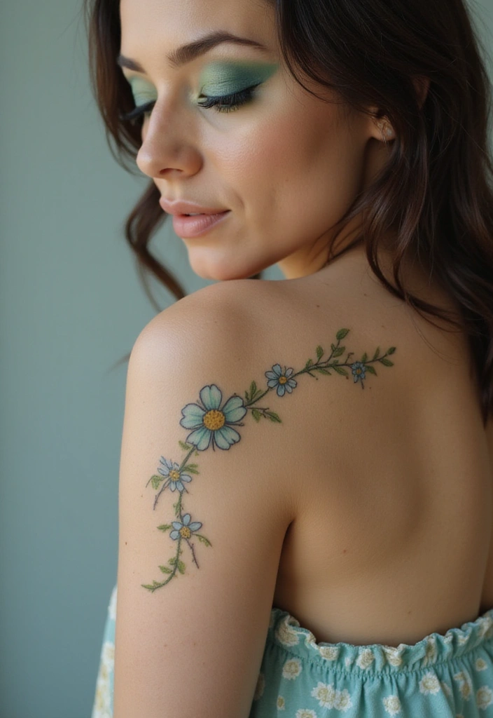 30 Daisy Chain Tattoo Inspirations for a Delicate Look - 28. Healing Daisies