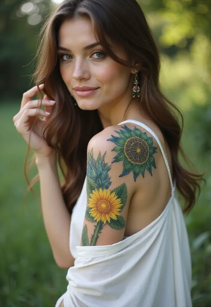 30 Dandelion Tattoo on Shoulder Ideas That Inspire Freedom - 28. Dandelion with a Mandala