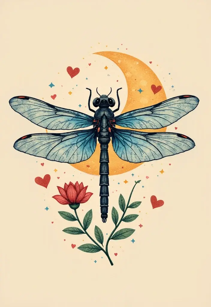 30 Dragonfly Tattoo Symbolism Ideas with Meaning - 28. Playfulness and Fun
