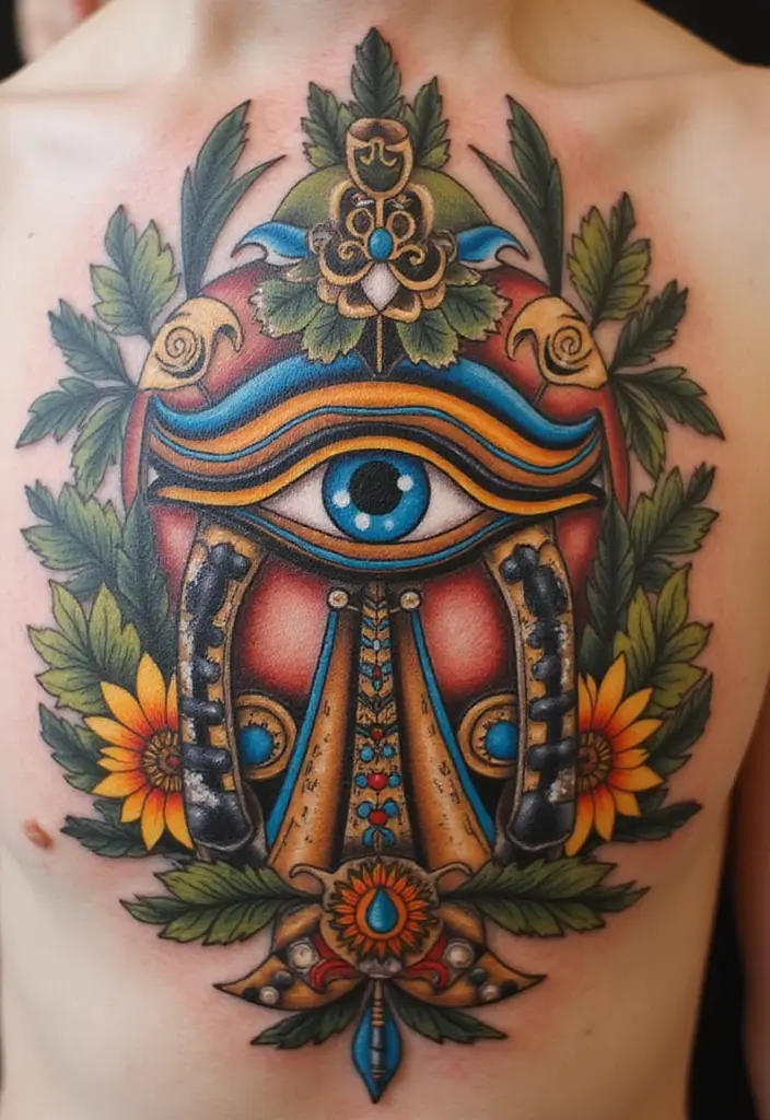 30 Dreamer Tattoo Meaning and Inspirational Designs - 28. Eye of Horus Tattoos - Protection and Insight