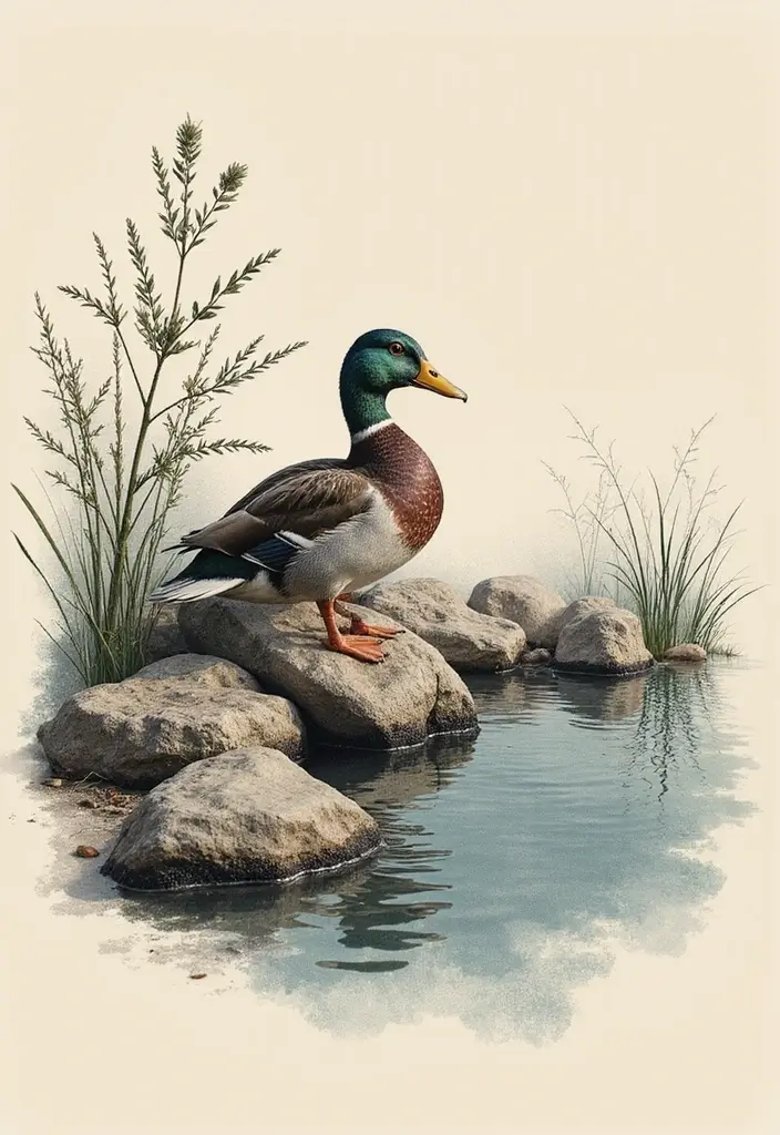 30 Duck Tattoo Meaning and Creative Designs - 28. The Joy of Simplicity