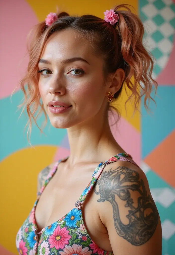 30 Creative Hair Tattoos for Ladies That Stand Out - 28. Creative Cineraria