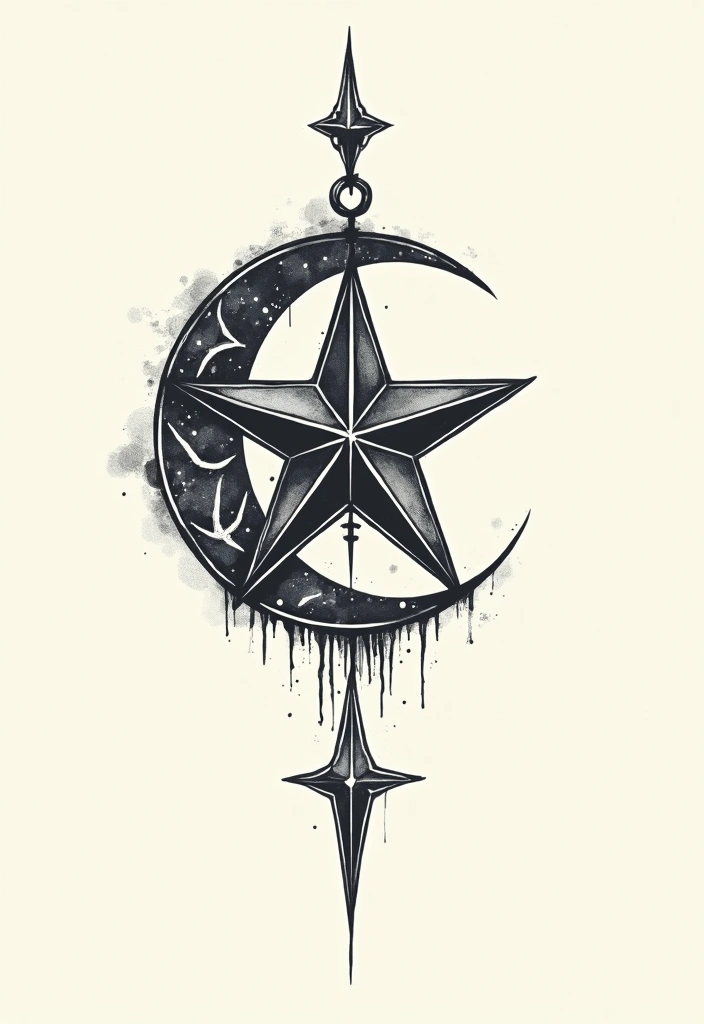 30 Male First Tattoo Ideas That Are Meaningful and Cool - 28. The Star and Moon