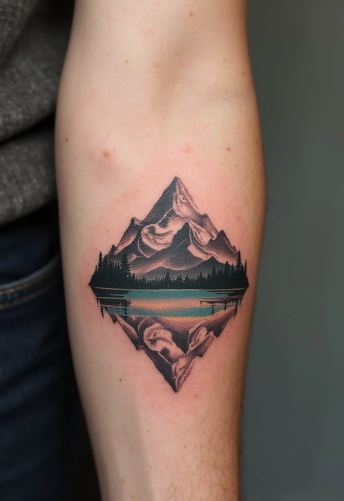 30 Mountain Tattoos for Men That Capture Adventure Spirit - 28. Mountain Tattoos with Personal Significance