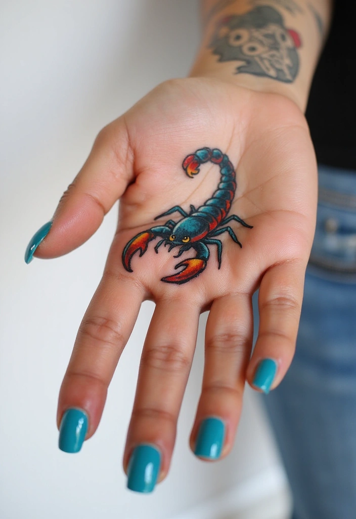 30 Scorpion Tattoo on Hand Meaning and Bold Designs - 28. Scorpion Tattoos with a Sense of Humor: Fun and Playful