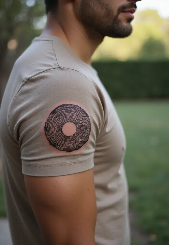 30 Subtle Men Tattoos That Look Minimal Yet Powerful - 28. Simple Tree Ring