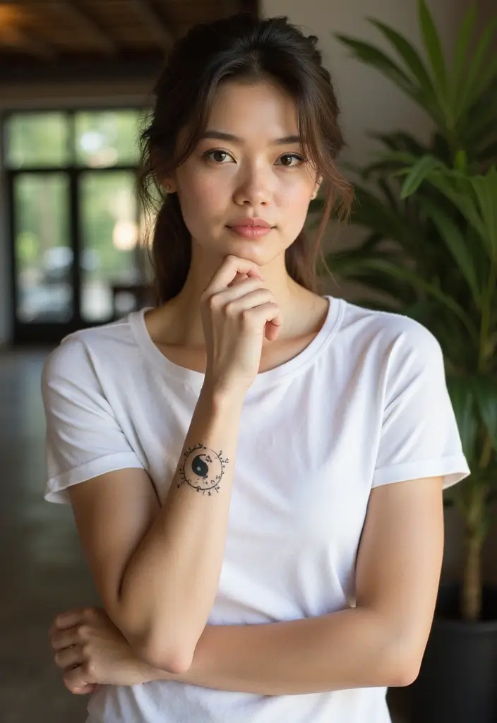 30 Yin Yang Wrist Tattoo Ideas for Balance and Harmony 28 30 Yin Yang Wrist Tattoo Ideas for Balance and Harmony - 28. Yin Yang with Timeline