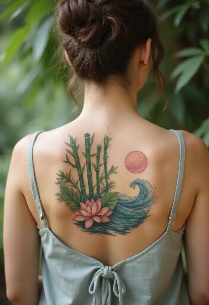 30 Bamboo Tattoo Meaning and Artistic Designs - 29. The Journey of Healing