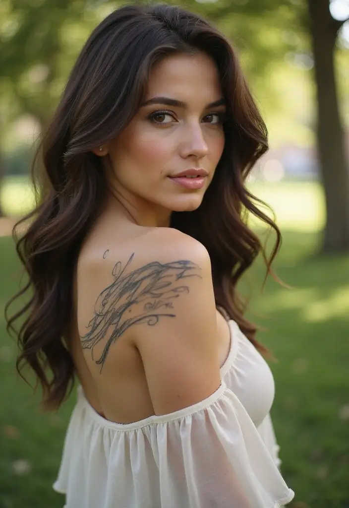 30 Black Hair Tattoos That Make a Bold Statement - 29. The Hair Brushstroke