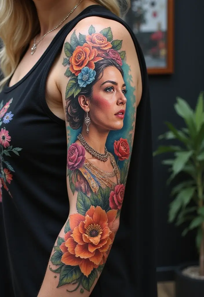 30 Colorful Arm Tattoos That Pop with Style - 29. The Art of Expression