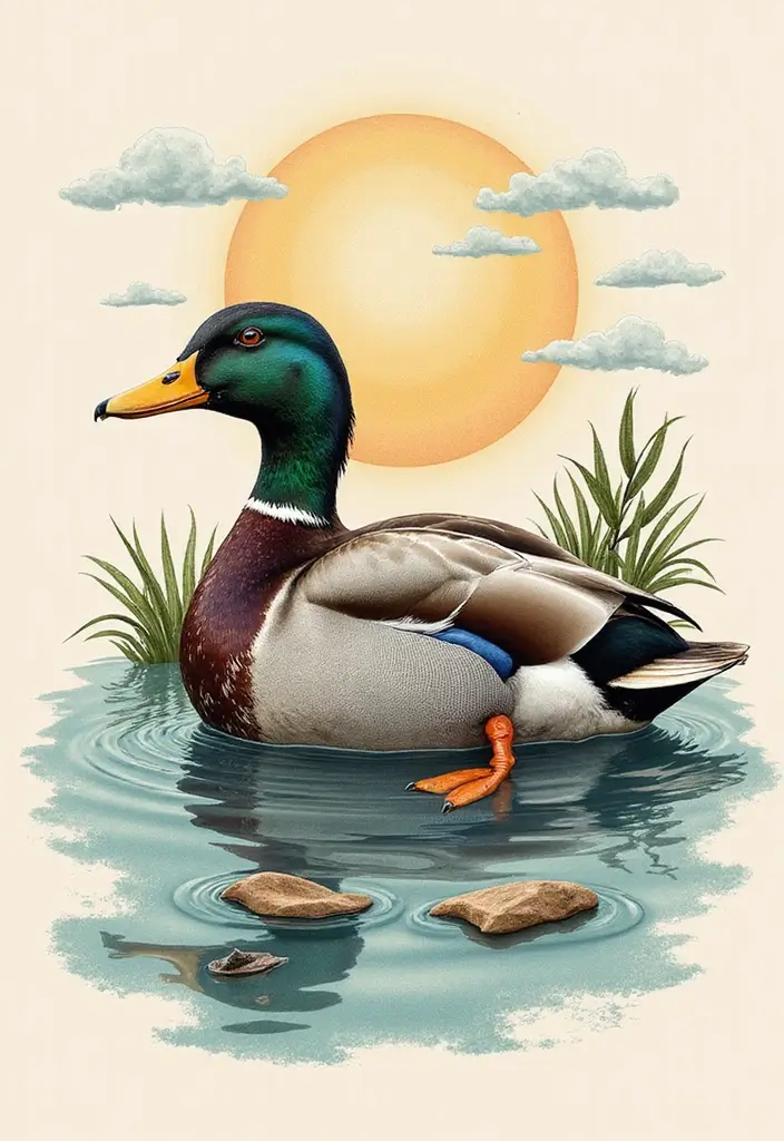 30 Duck Tattoo Meaning and Creative Designs - 29. The Journey to Authenticity