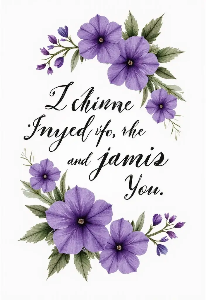 30 February Flower Tattoo Ideas with Birth Month Beauty - 29. Violets with a Quote