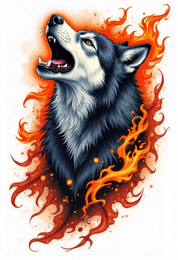 30 Howling Wolf Tattoo Meaning and Inspiring Designs - 29. The Wild Heart