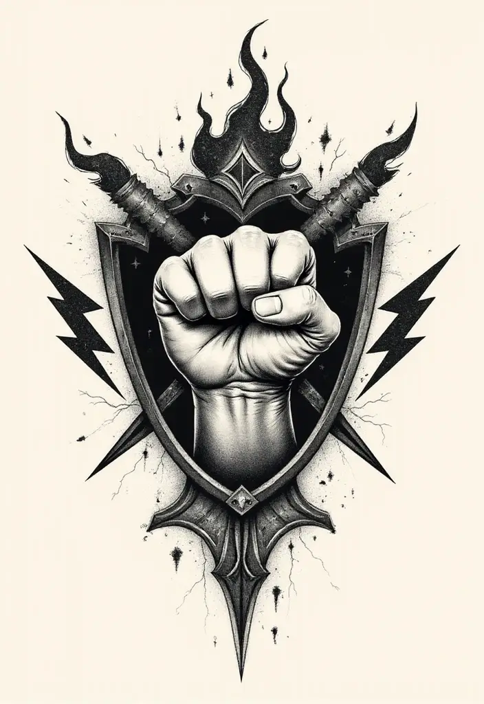 30 LDRSHIP Tattoo Ideas Inspired by Military Values - 29. The Strength Symbol