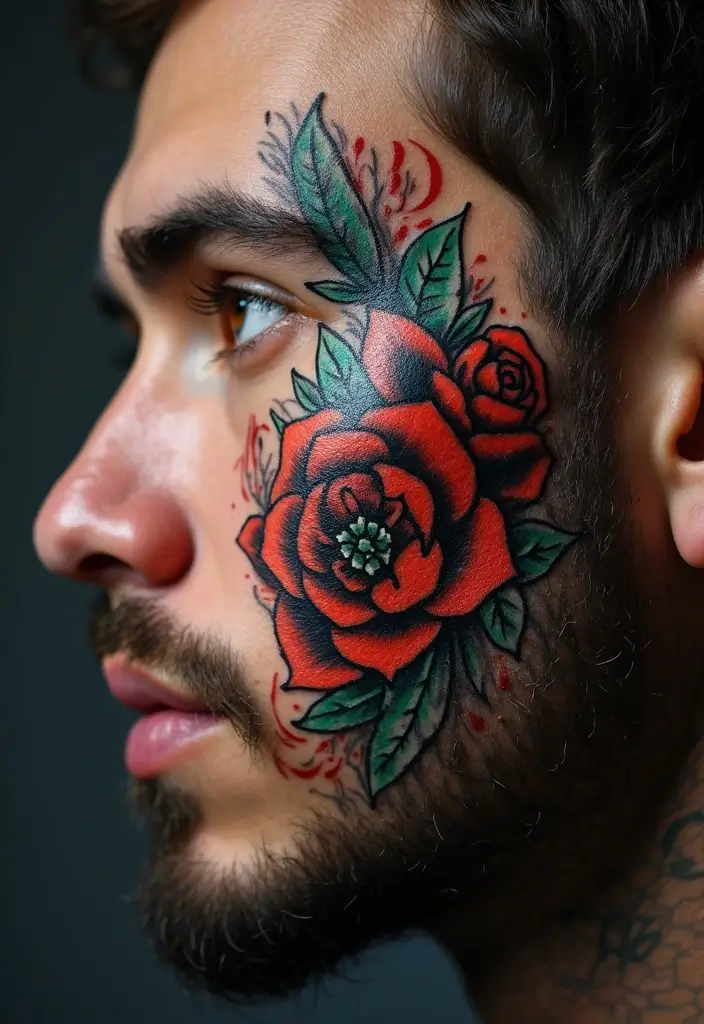 30 Most Popular Body Parts for Men to Tattoo - 29. Cheek Tattoos