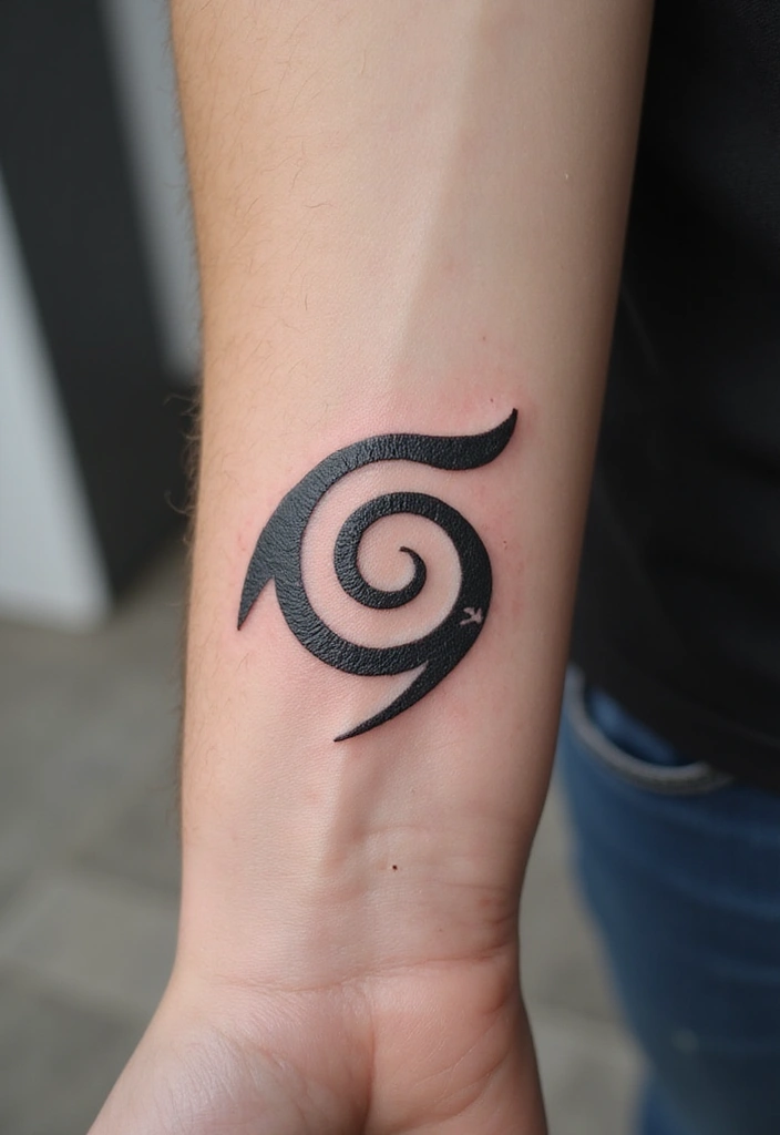 30 Naruto Tattoo Symbols for True Anime Fans - 29. The Naruto Logo