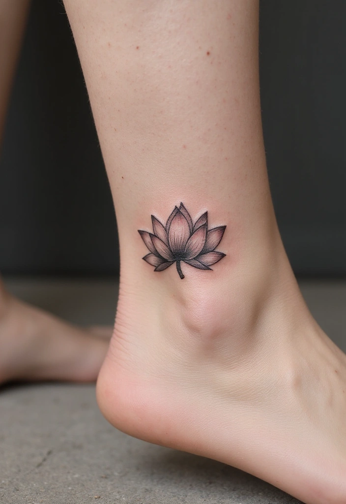 30 Small Tattoo Placements That Make a Big Statement - 29. Small Lotus on the Ankle