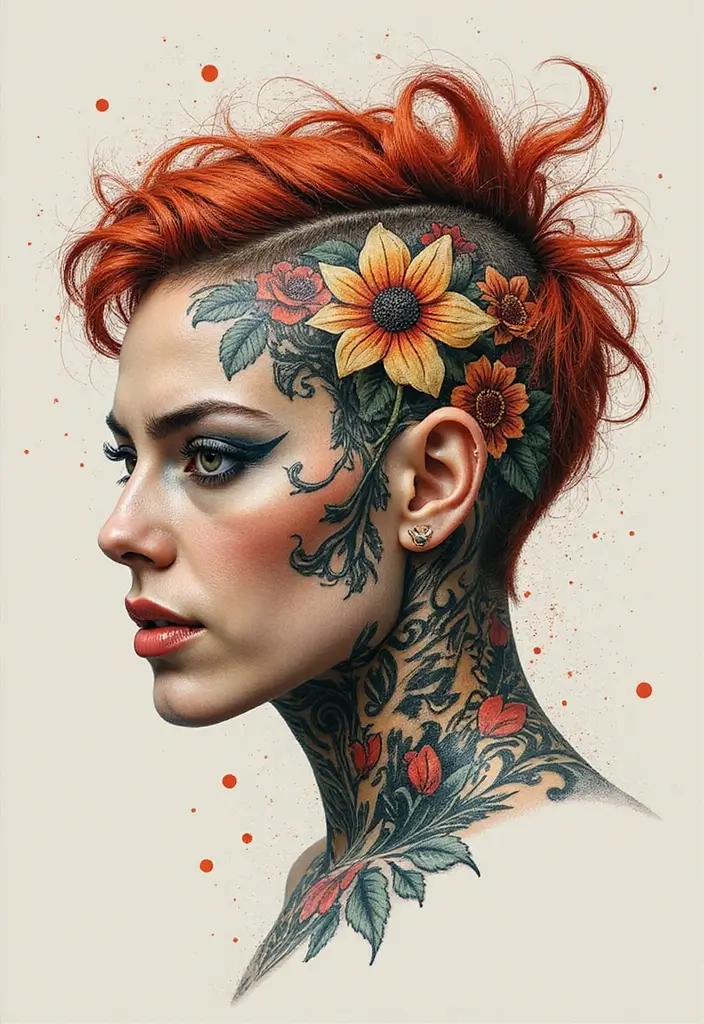 30 Bold Tattoo Head Designs That Stand Out - 29. Artistic Techniques