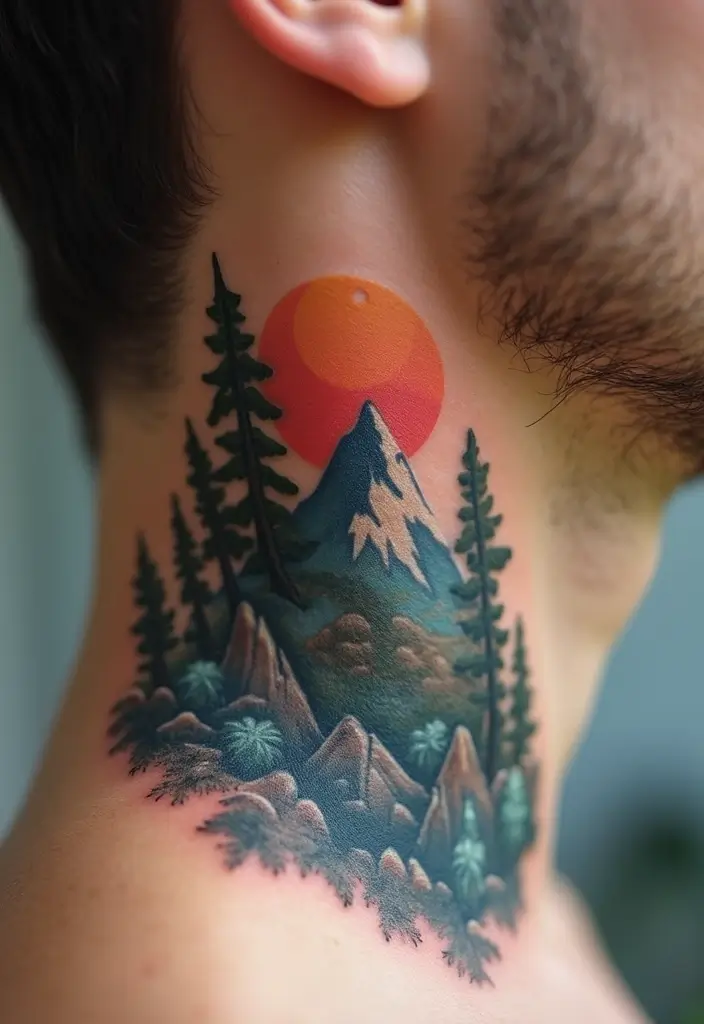 30 Women's Throat Tattoos That Are Edgy and Elegant - 29. Nature-Inspired Designs