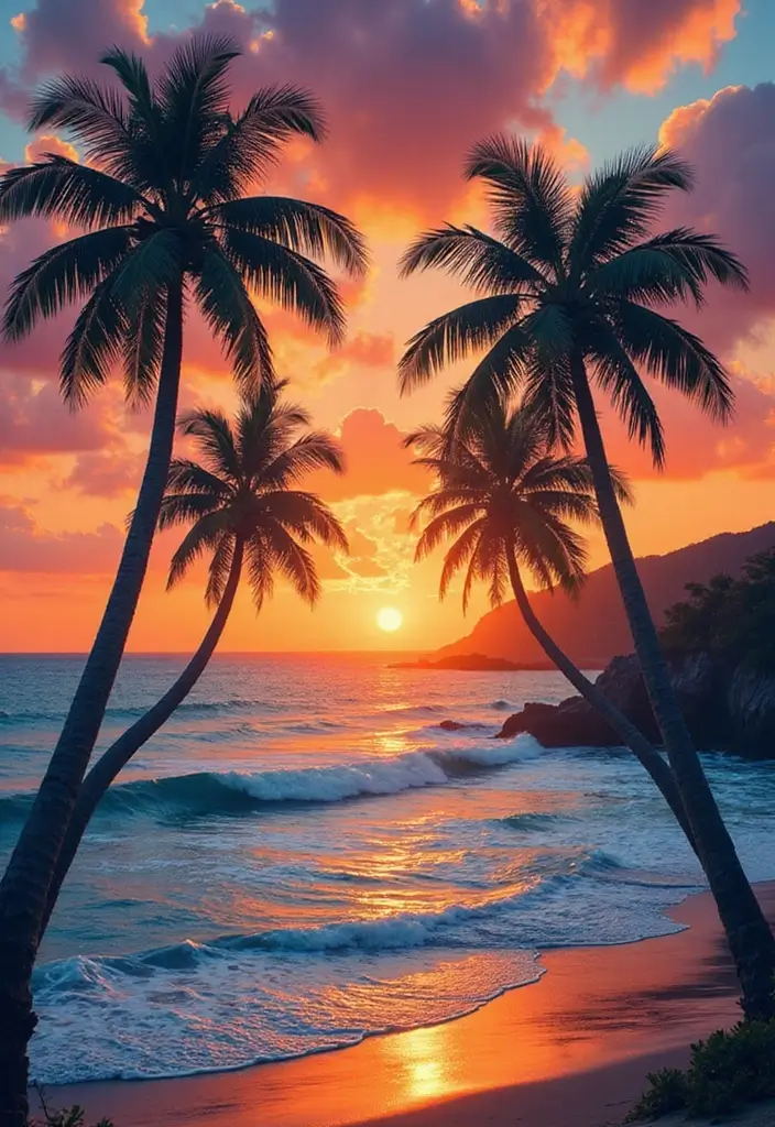 30 Beach Tattoos for Guys with Laid-Back and Cool Vibes - 2. Palm Tree Paradise