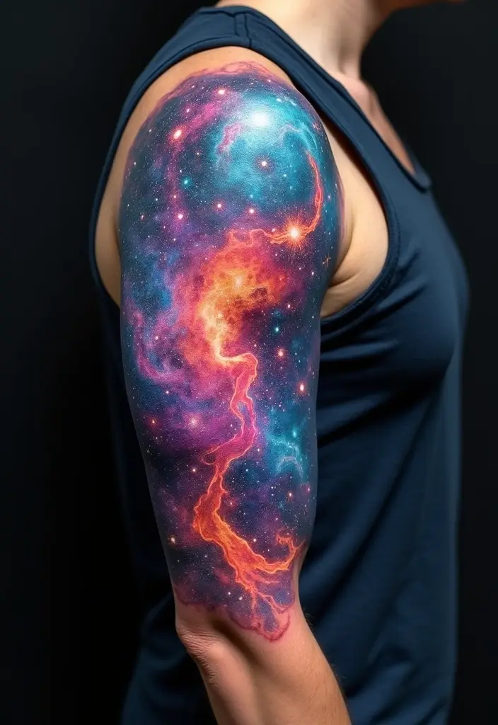 30 Celestial Star Tattoo Inspirations Full of Magic - 2. Cosmic Ink Designs